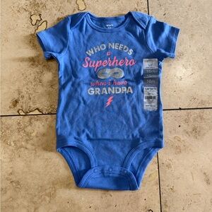 Carter's Blue 'Who Needs a Superhero' Baby Bodysuit